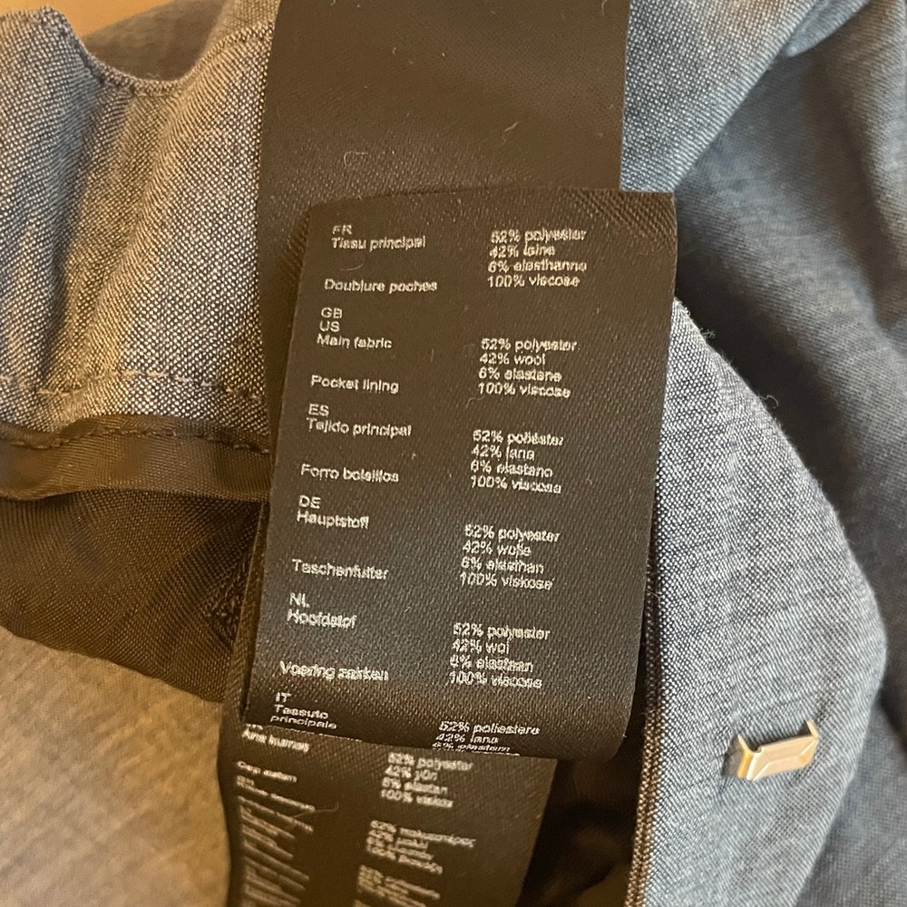 Maje Blue-Grey Wide-Leg Trousers - Picture 8 of 8